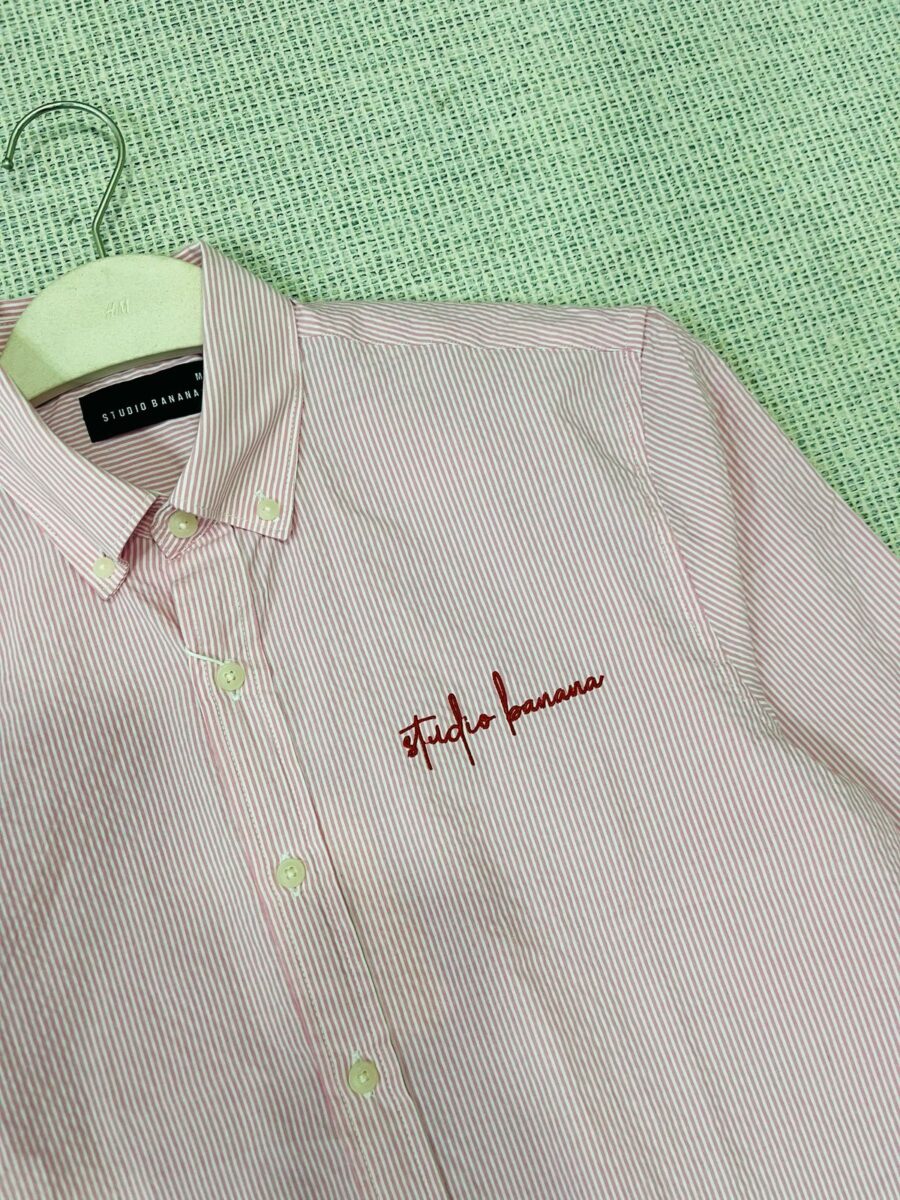 Old money pink striped shirt - Image 2