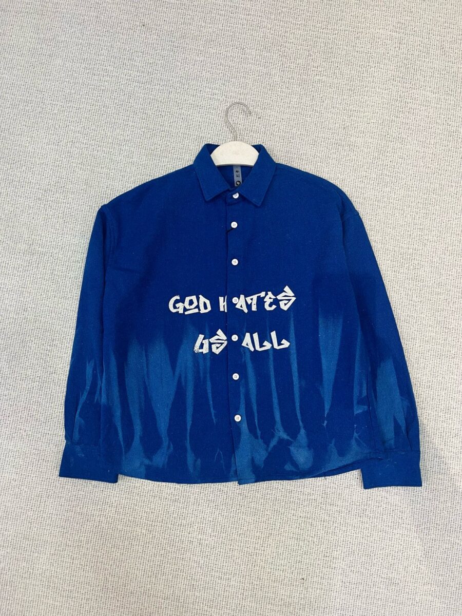 Oversized Blue Cotton shirt