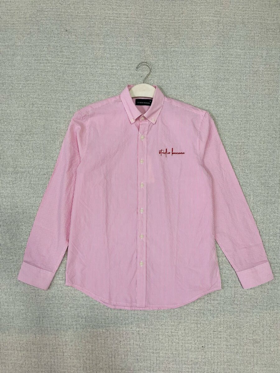 Old money pink striped shirt