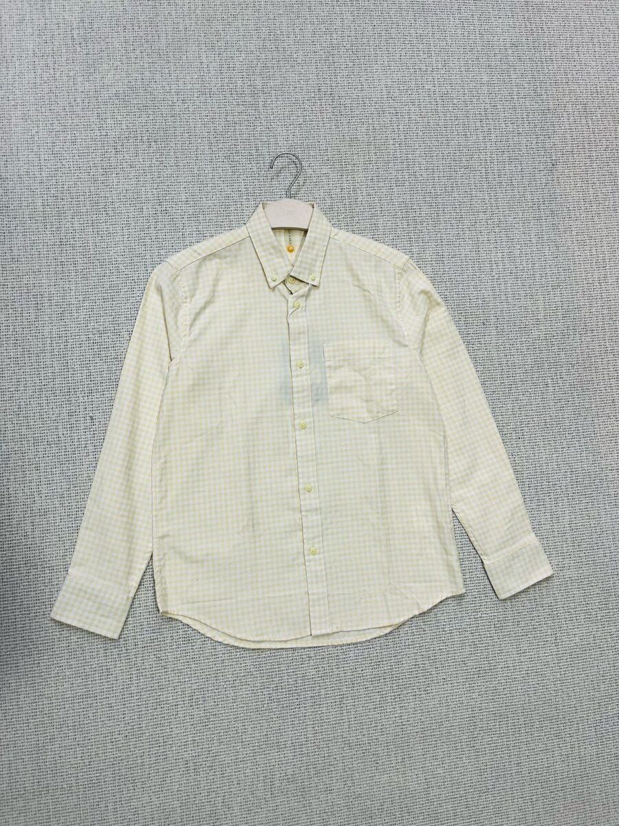 Old Money Yellow Checked Shirt