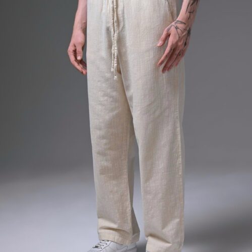 Beige Linen Pant