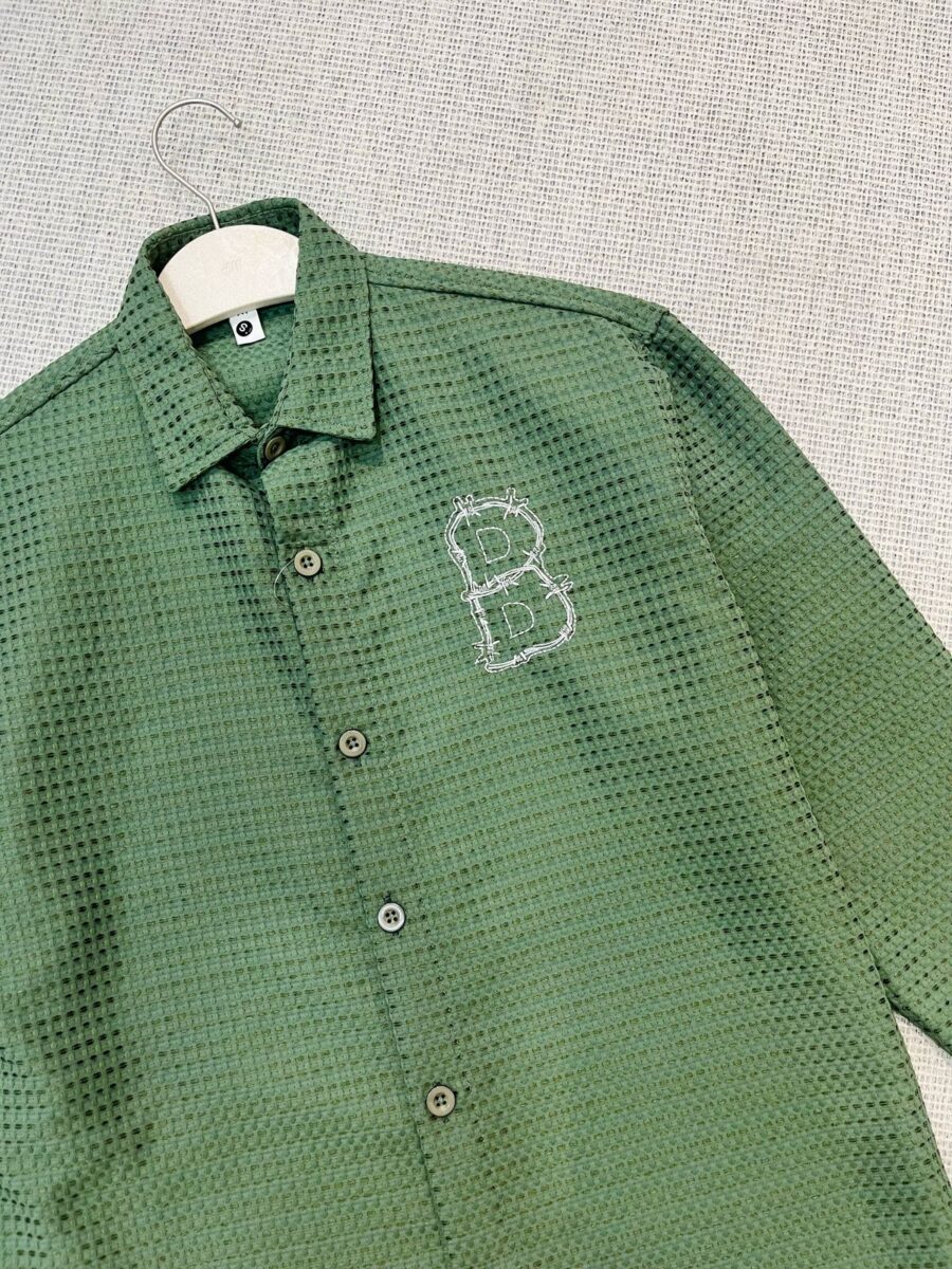 Olive Green Oversized Shirt - Image 3