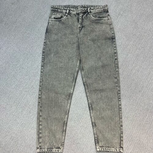 Platinum grey mom fit jeans