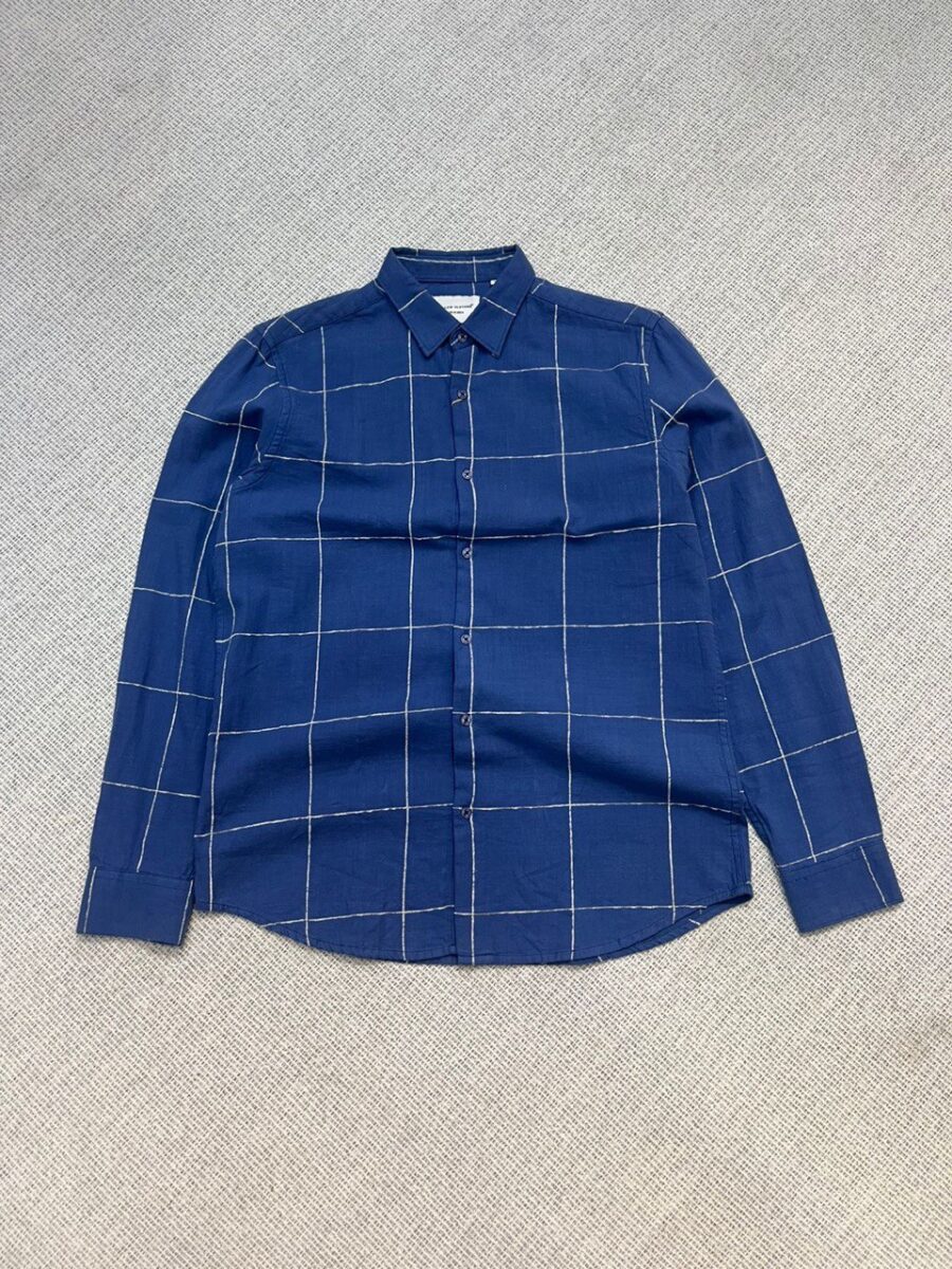 Blue checked shirt