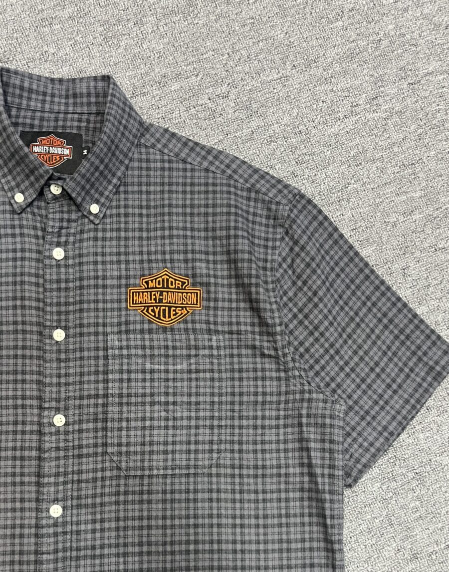 Half-sleeve checked shirt - Image 3