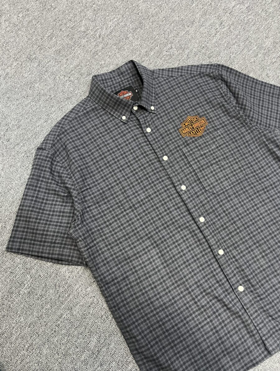 Half-sleeve checked shirt - Image 2