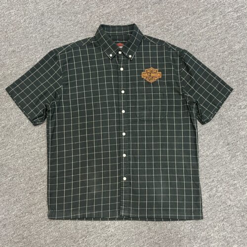 Half-sleeve checked shirt