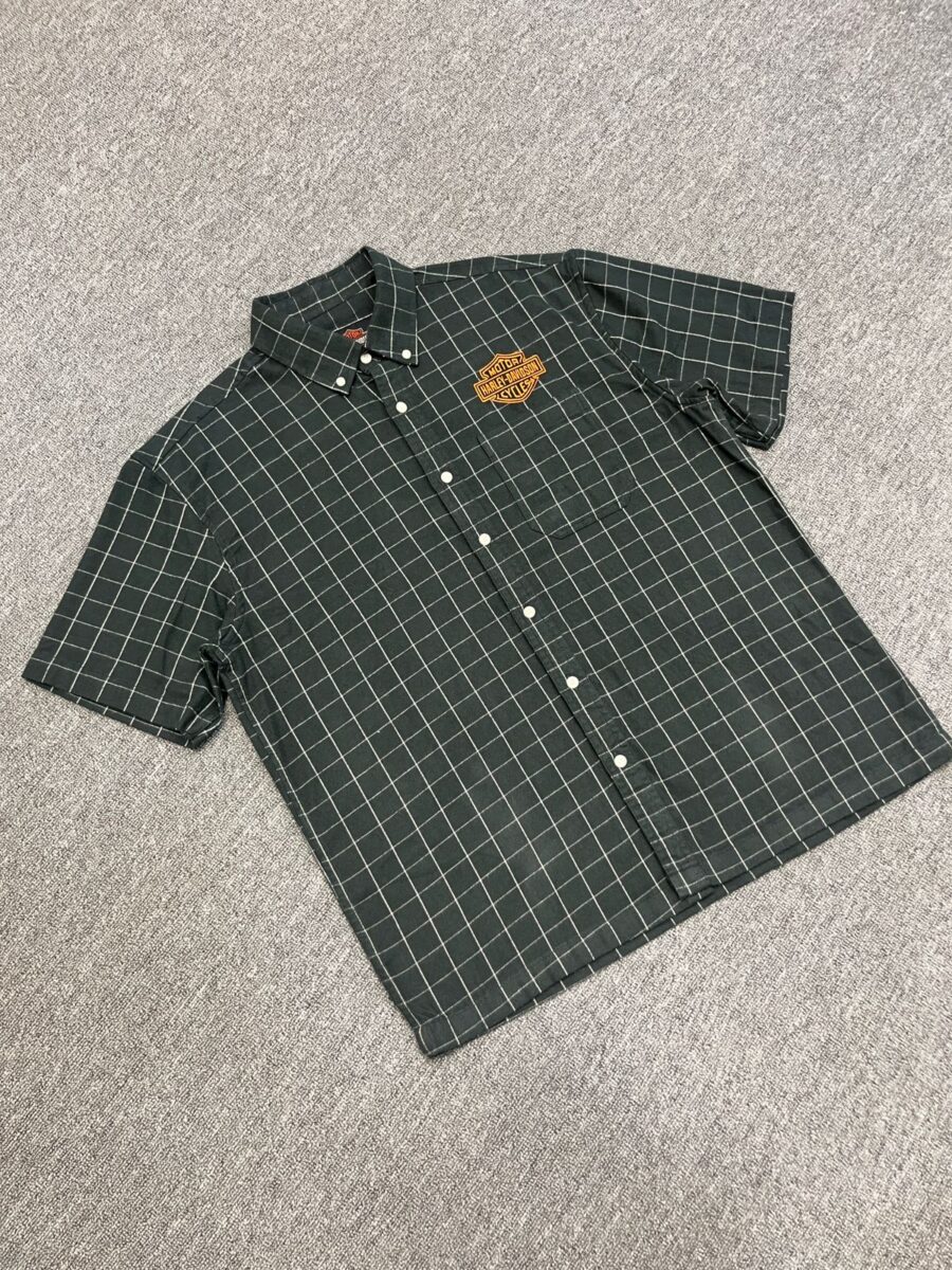 Half-sleeve checked shirt - Image 2