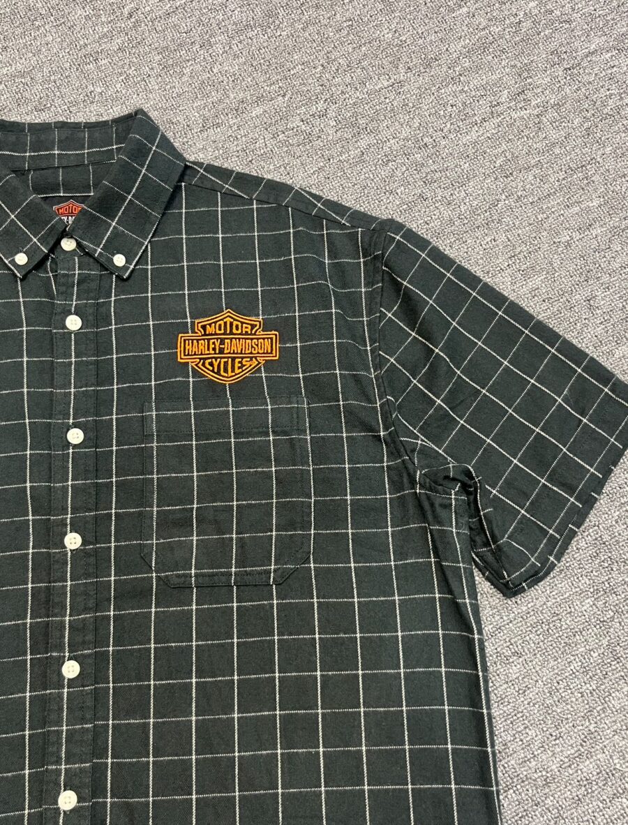Half-sleeve checked shirt - Image 3