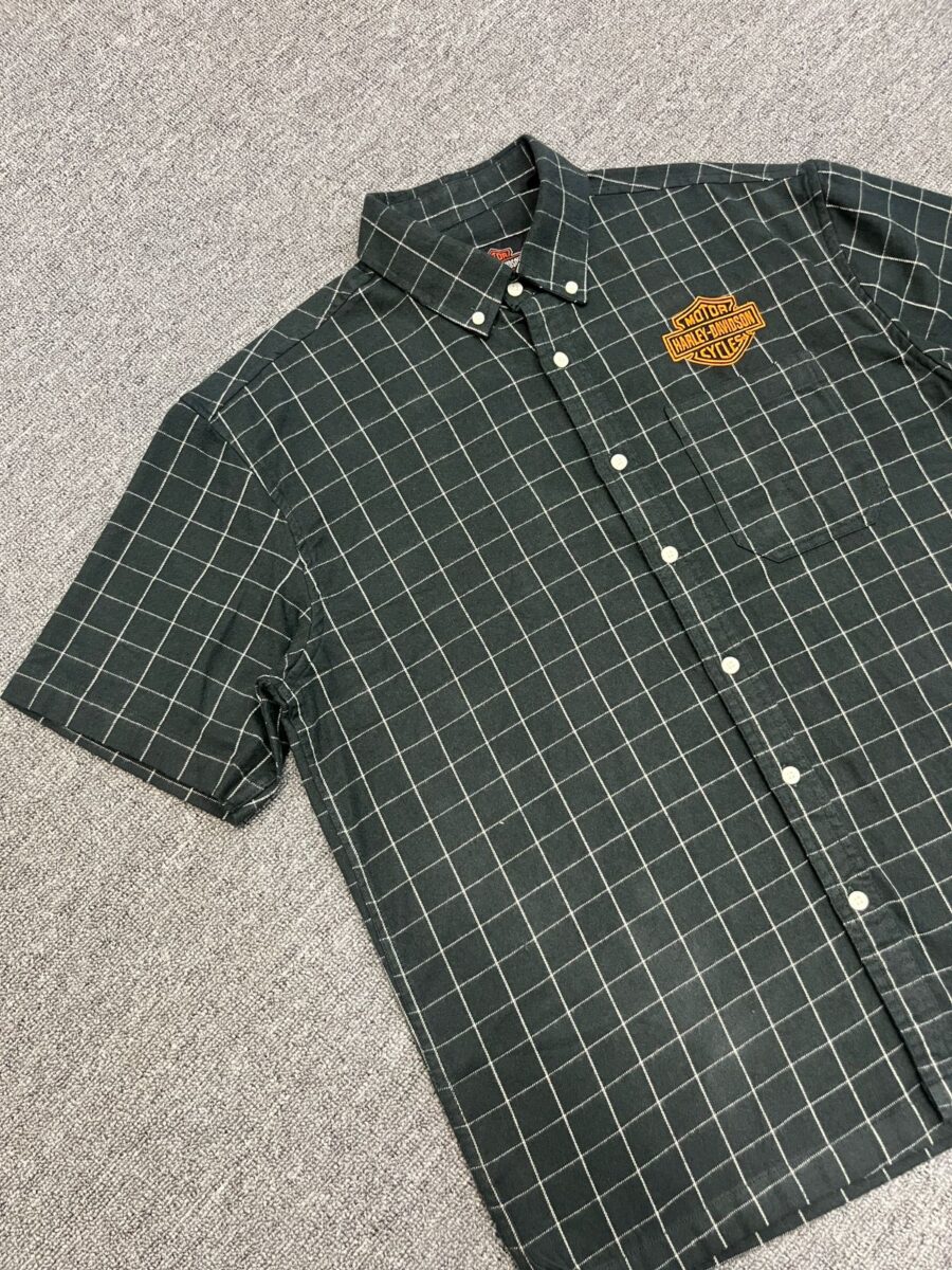 Half-sleeve checked shirt - Image 4