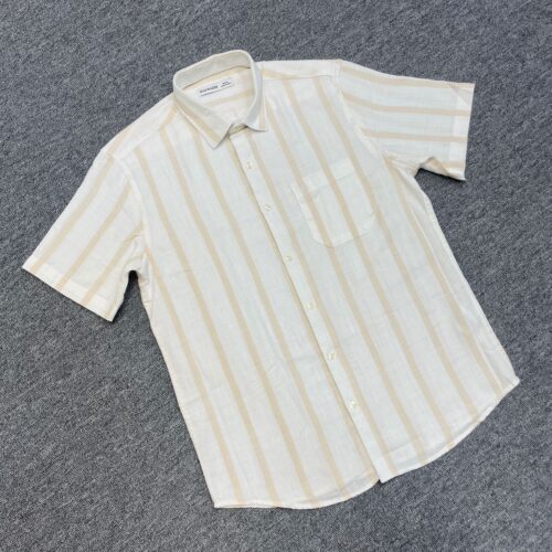 Half-sleeve striped shirt