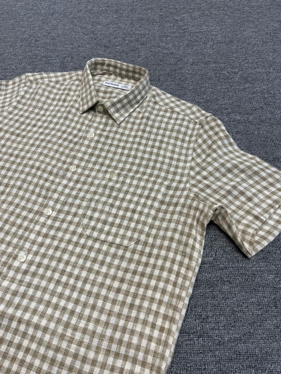 Half-sleeve checked shirt - Image 2